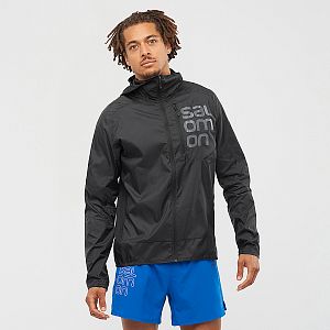 Salomon Bonatti Cross FZ Hoodie M black přední pohled