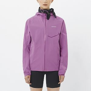 Salomon Bonatti Waterproof Jacket W iris orchid dámská běžecká bunda