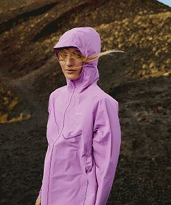 Salomon Bonatti Waterproof Jacket W iris orchid dámská běžecká bunda