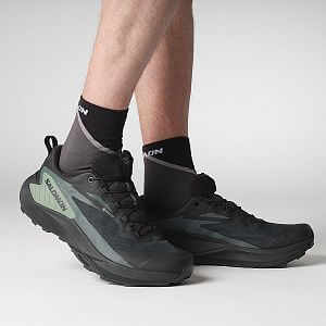 Salomon Genesis GTX M black / agave green / urban chic pánské nerpomokavé trailové boty s membránou gore-tex