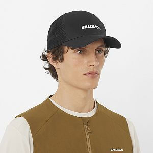 Salomon Logo Trucker Cap U deep black