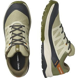 Salomon Outrise Gore-Tex M moss gray / olive night / sugar almoud horní pohled