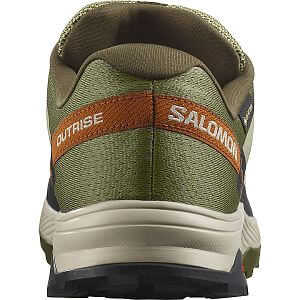 Salomon Outrise Gore-Tex M moss gray / olive night / sugar almoud zadní pohled