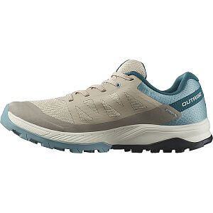 Salomon Outrise Gore-Tex W feather gray / stone blue / stargazer boční pohled