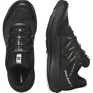 Salomon Pulsar Trail M Black / Black / Green Gecko boční pohled