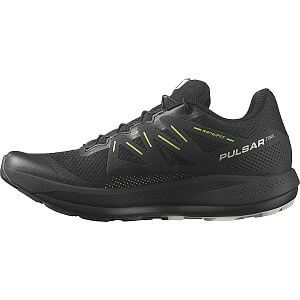 Salomon Pulsar Trail M Black / Black / Green Gecko boční pohled