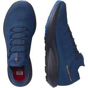 Salomon Pulsar Trail Pro estate blue/night sky/dazzling blue horní a boční pohled