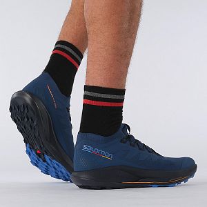 Salomon Pulsar Trail Pro estate blue/night sky/dazzling blue pohled na postavě