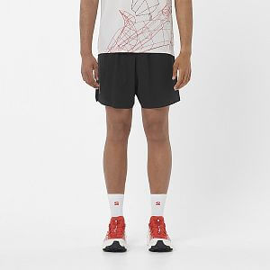 Salomon Sense Aero Stow 5" Shorts M deep black pánské běžecké šortky