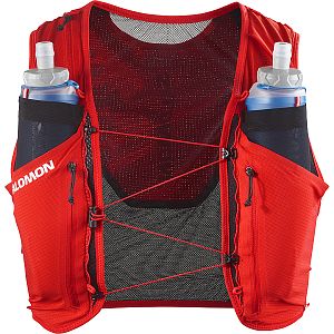 Salomon Sense Pro 6 Set fiery red/black unisex trailová běžecká vesta se softlfasky