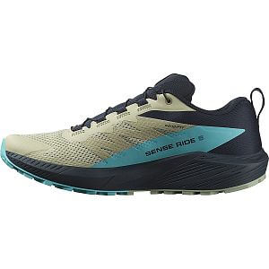 Salomon Sense Ride 5 M alfalfa / carbon / peacock blue boční pohled