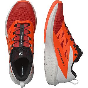 Salomon Sense Ride 5 M lunar rock / shocking orange pánské trailové boty