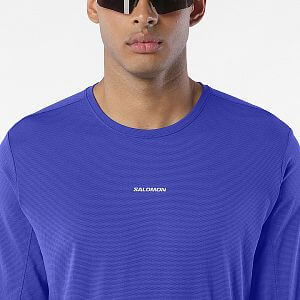 Salomon SHAKEout Core LS Tee M clematis blue