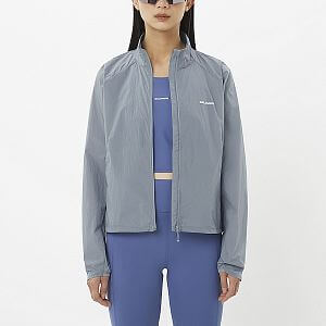 Salomon SHAKEout Fly Jacket W trade winds dámská běžecká bunda větrovka