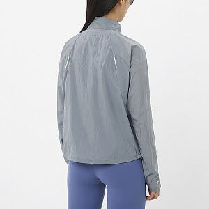 Salomon SHAKEout Fly Jacket W trade winds dámská běžecká bunda větrovka