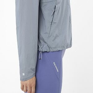 Salomon SHAKEout Fly Jacket W trade winds dámská běžecká bunda větrovka