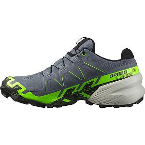 Salomon Speedcross 6 GTX / flint stone / green gecko / black boční pohled