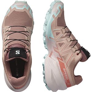 Salomon Speedcross 6 W mahogany rose / jushed violet / iced aqua detail boční