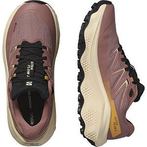 Salomon Ultra Flow 2 GTX W burlwood / tender peach / warm apricot dámské  nepromokavé trailové boty s membránou Gore-Tex