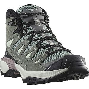 Salomon X Ultra 360 Leather MID Gore-Tex W green milieu / sedona sage / nirvana dámské nepromokavé kotníkové turistické boty
