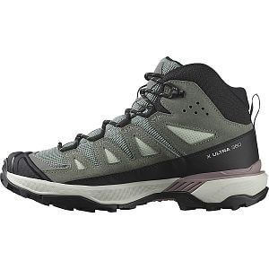 Salomon X Ultra 360 Leather MID Gore-Tex W green milieu / sedona sage / nirvana dámské nepromokavé kotníkové turistické boty
