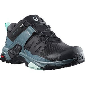 Salomon X Ultra 4 GTX W black / stormy weather / opal blue boční pohled