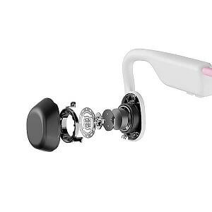 Shokz OpenMove bluetooth sluchátka růžová detail sluchátko