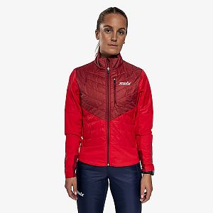 Swix Dynamic Hybrid Insulated Jacket W rhubarb red/Swix red dámská bunda na běžky