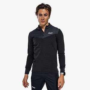 Swix Dynamic Midlayer Half Zip M black/phantom pánská mikina na běžky