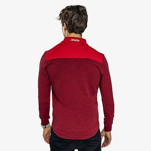 Swix Dynamic Midlayer Half Zip M rhubarb red/swix red pánská sportovní funkční mikina