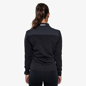 Swix Dynamic Midlayer Half Zip W black/phantom dámská funkční mikina zimní