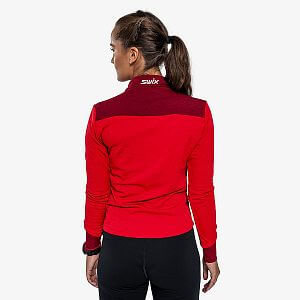 Swix Dynamic Midlayer Half Zip W swix red/rhubarb red dámská mikina na běžky