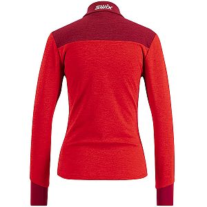 Swix Dynamic Midlayer Half Zip W swix red/rhubarb red zadní pohled