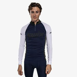 Swix RaceX Classic Half Zip M dark navy/bright white pánské tričko na běžky