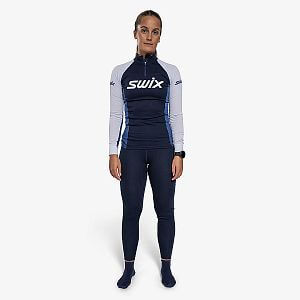 Swix RaceX Classic Half Zip W dark navy/lake blue dámská základní zimní vrstva