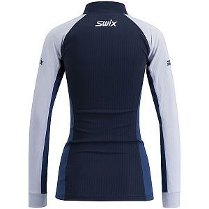 Swix RaceX Classic Half Zip W dark navy/lake blue zadní pohled