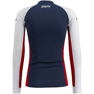 Swix RaceX Classic Long Sleeve M dark navy/bright white pánské funkční tričko s dlouhým rukávem