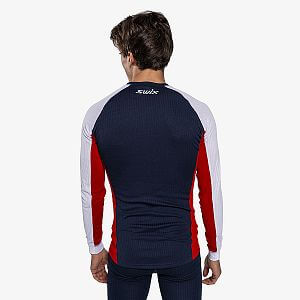 Swix RaceX Classic Long Sleeve M dark navy/bright white zadní pohled