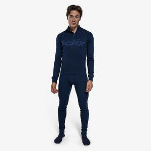 Swix RaceX Merino Half Zip M dark navy pánské funkční tričko s dlouhým rukávem