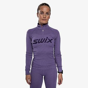 Swix RaceX Merino Half Zip W dusty purple dámské merino tričko na zimní sporty