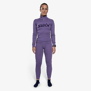 Swix RaceX Merino Half Zip W dusty purple dámské tričko na běžky