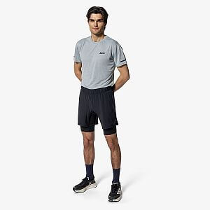 Swix šortky Pace Hybrid Shorts M Black přední pohled na postavě