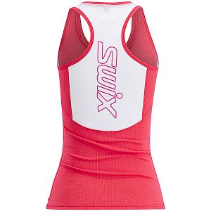 Swix tílko RaceX Light Tank W Cherry Berry/Bright White zadní strana