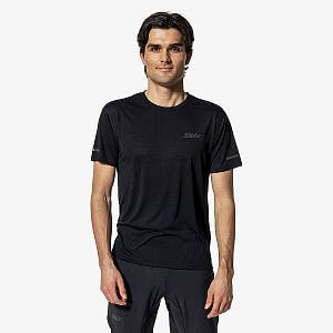 Swix tričko Pace Short sleeve M Black přední pohled na postavě