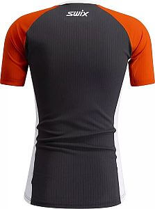 Swix tričko RaceX Classic Short sleeve M Magnet/Fiery Red zadní strana