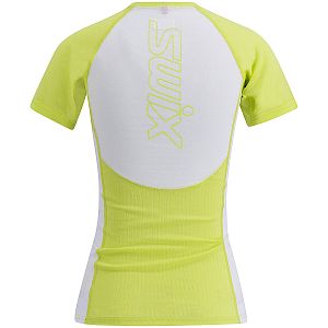 Swix tričko RaceX Light Short sleeve W Lime/Bright White zadní pohled
