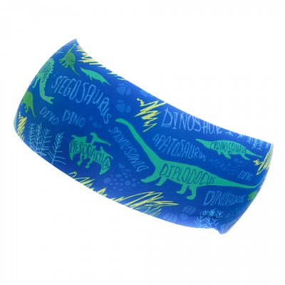 BJEŽ Winter Headband Dino blue - 7 cm