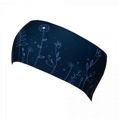 BJEŽ Winter Headband flowerbed midnight - 9 cm