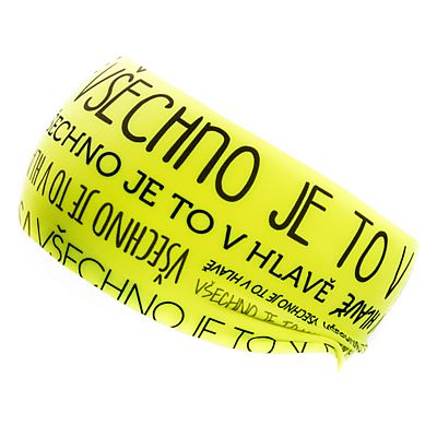 Bjež Winter Headband neon yellow - 8 cm