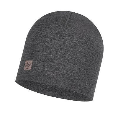 Buff Heavyweight Merino Wool Hat regular solid grey